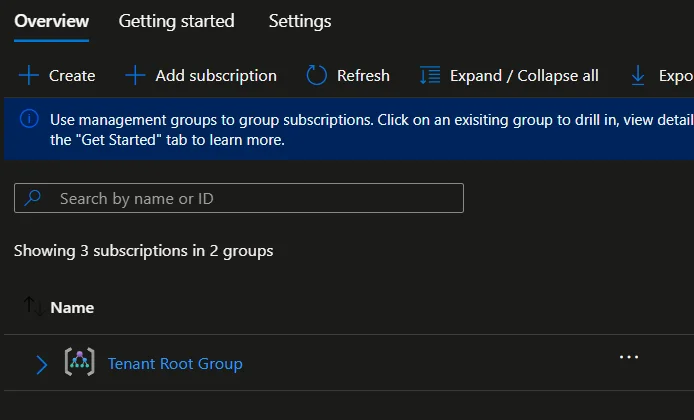 Navigate to subscription IAM